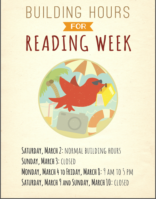 Reading Week Schedule! Students' Society of McGill University