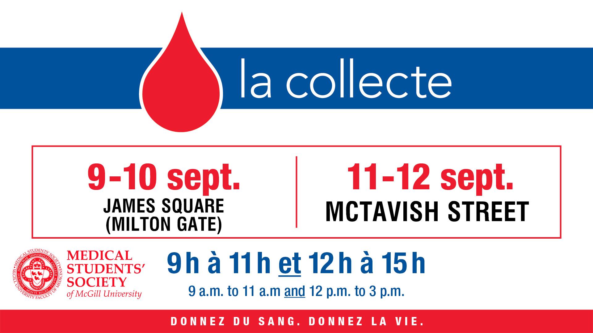 Héma-Québec and MSS Blood drive/ La collecte Héma-Québec et MSS