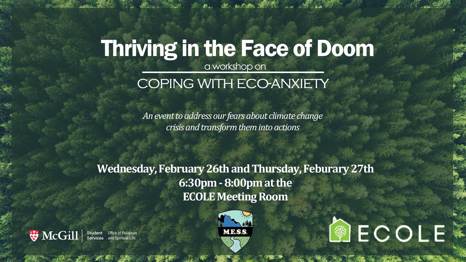 Thriving in the Face of Doom: A Workshop on Coping with Eco-Anxiety