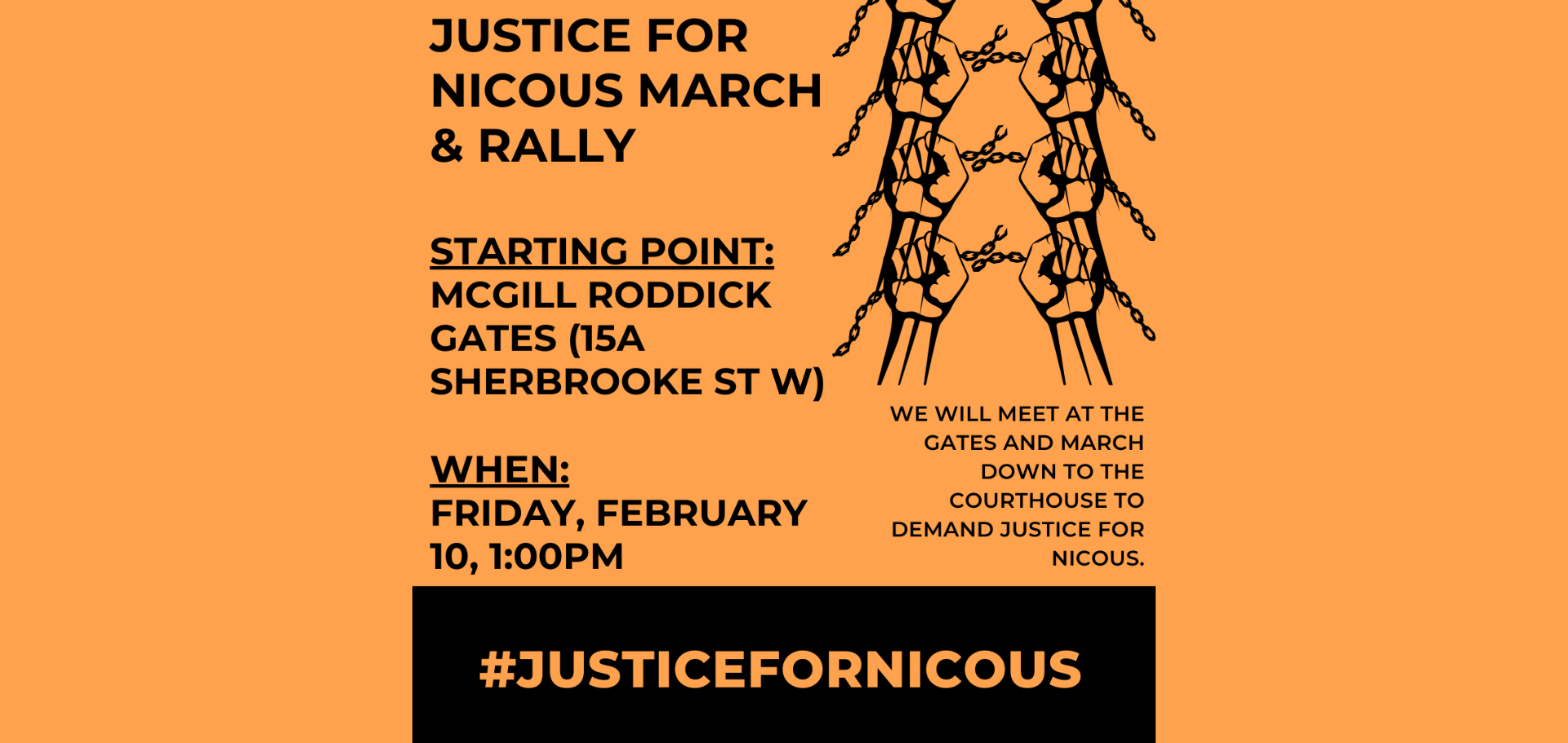 RALLY & MARCH TO DEMAND JUSTICE FOR NICOUS D’ANDRE SPRING!