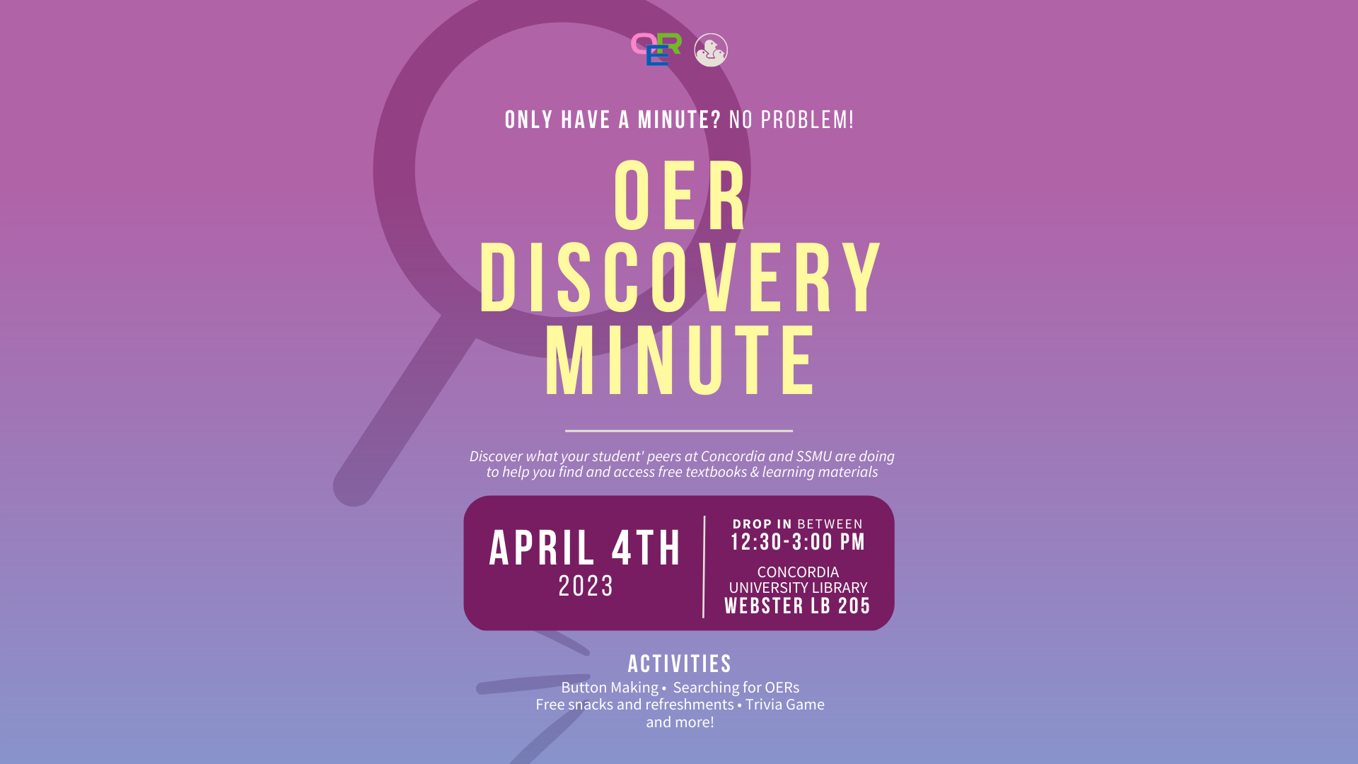 OER DISCOVERY MINUTE
