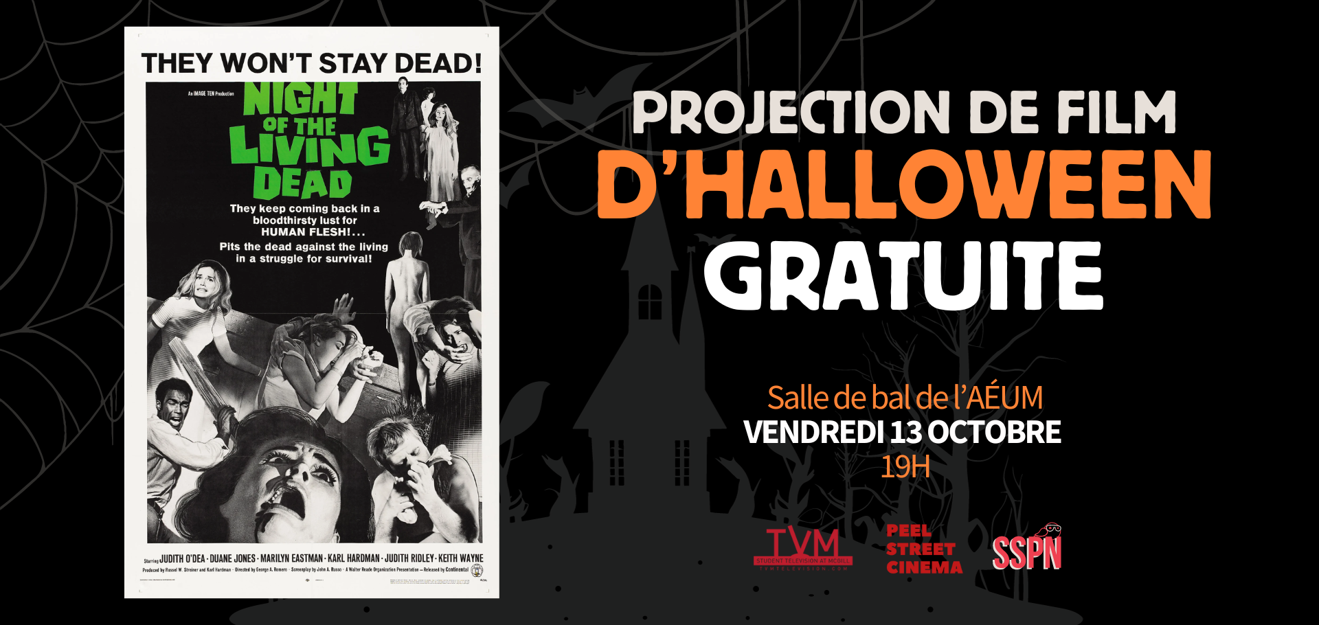 PROJECTION DE FILM D'HALLOWEEN GRATUITE
