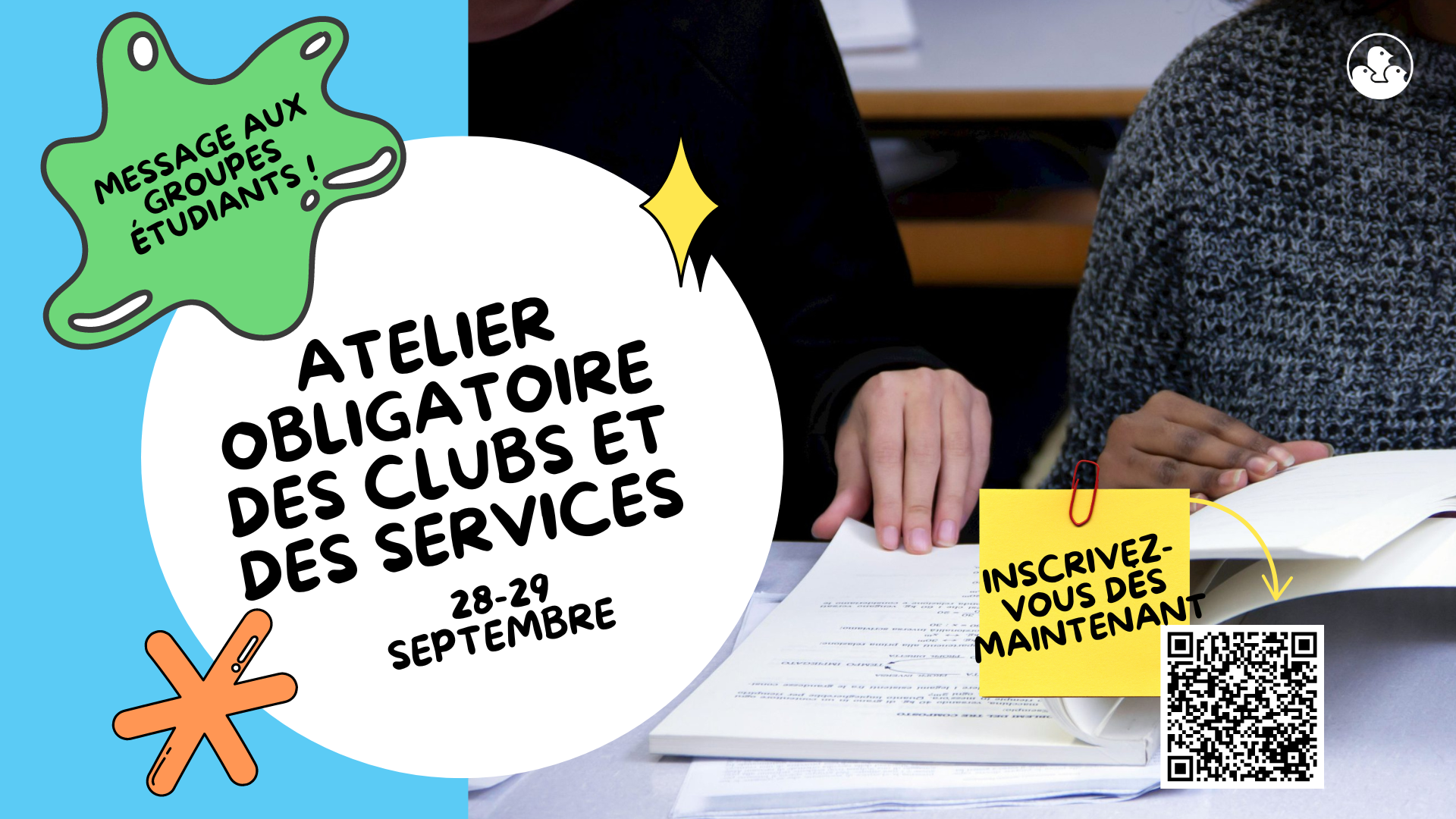 Atelier obligatoire des clubs et des services &#8211; 28 et 29 septembre