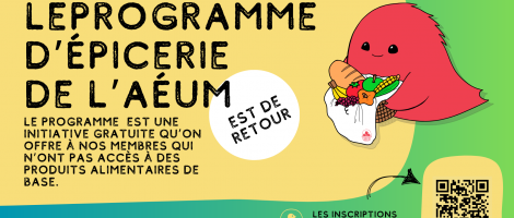 🛒 L’INSCRIPTION POUR LE PROGRAMME D’ÉPICERIE DE L’AÉUM EST OUVERTE !! 🛒⁠