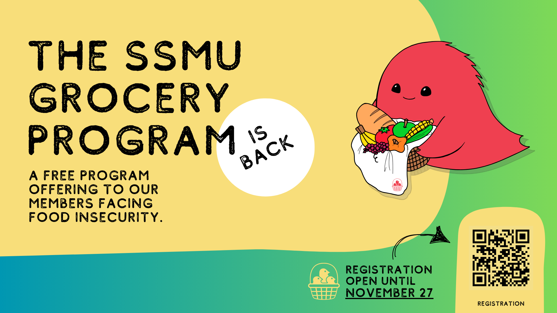 🛒REGISTRATION FOR THE SSMU GROCERY PROGRAM IS NOW OPEN!!🛒⁠