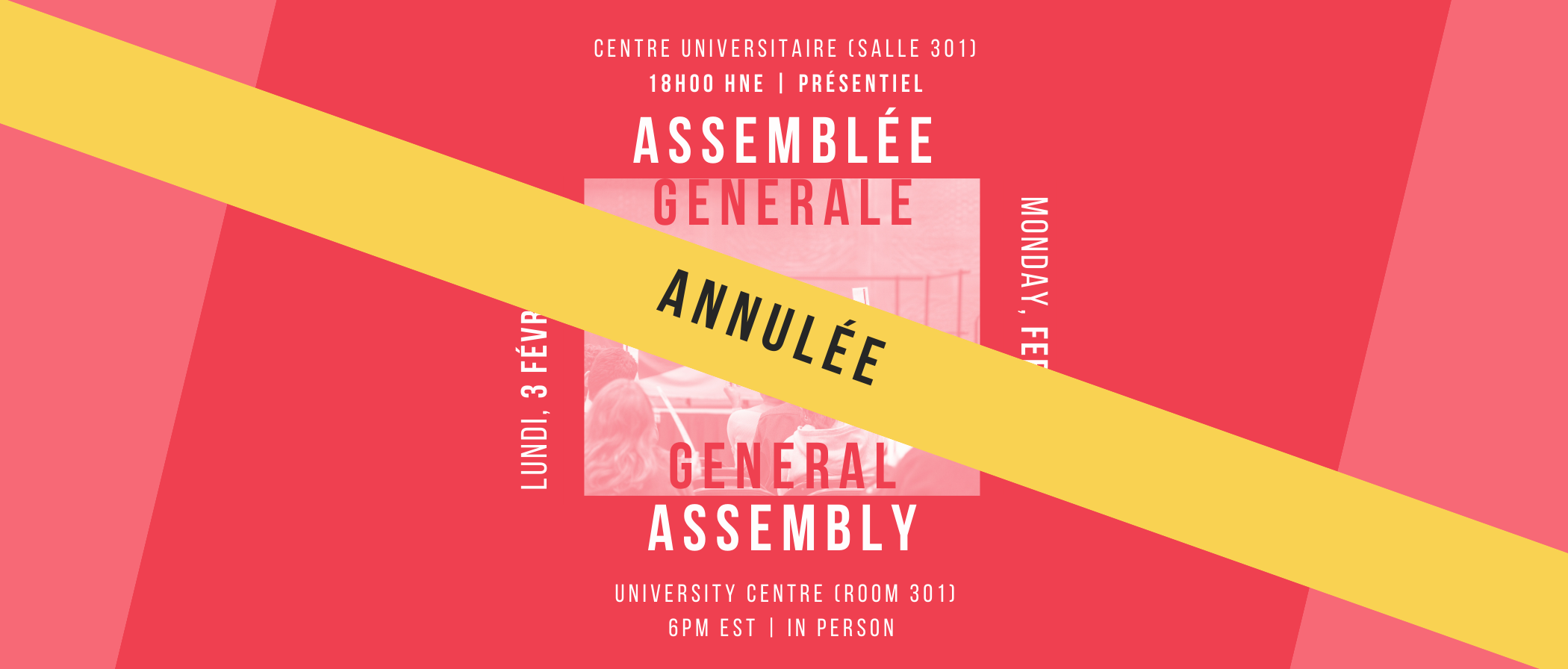 ASSEMBLÉE GÉNÉRALE D’HIVER DE L’AÉUM &#8211; Annulée