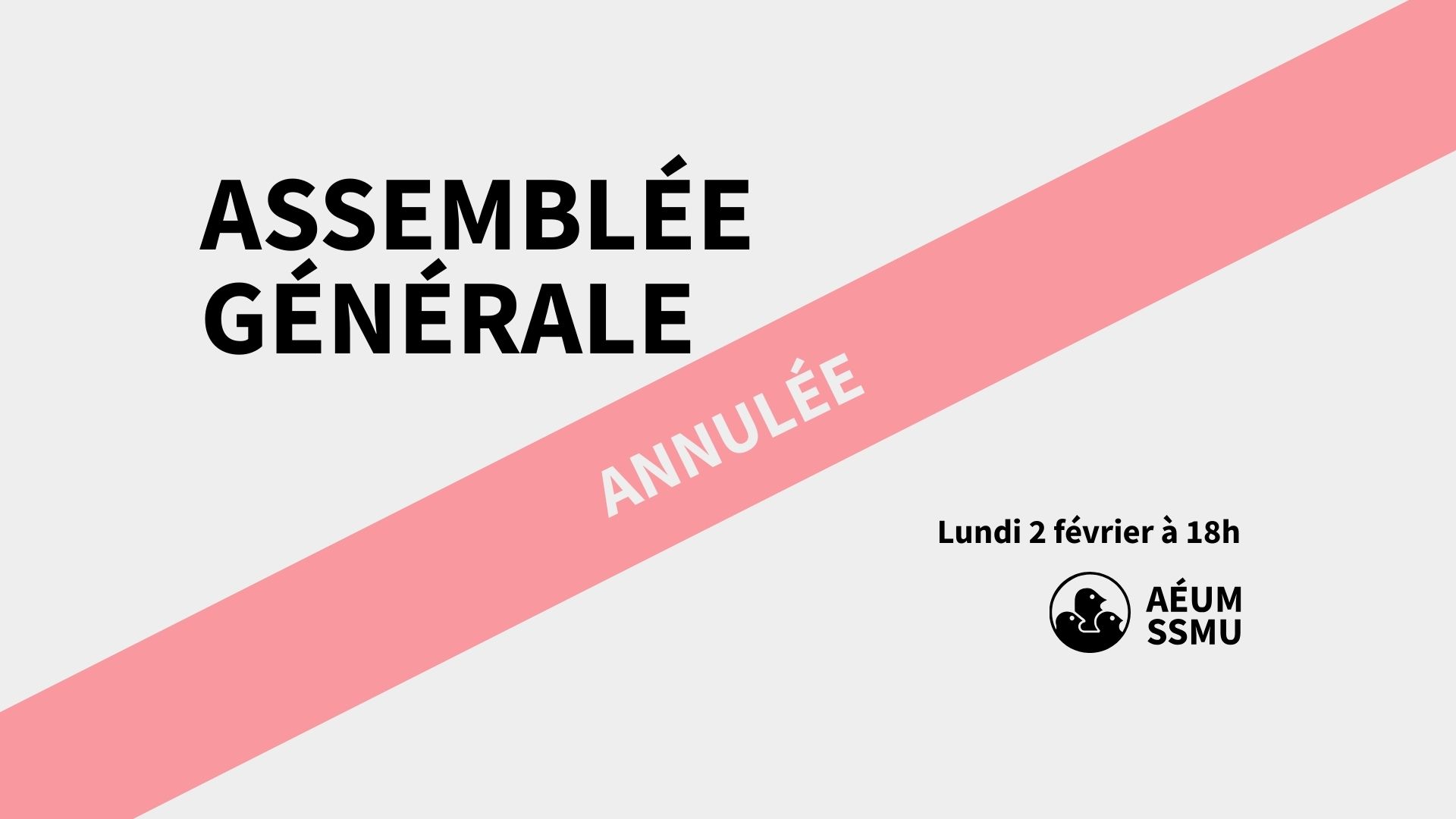Assemblée générale – annulée