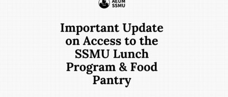Important Update on Access to the SSMU Lunch Program & Food Pantry